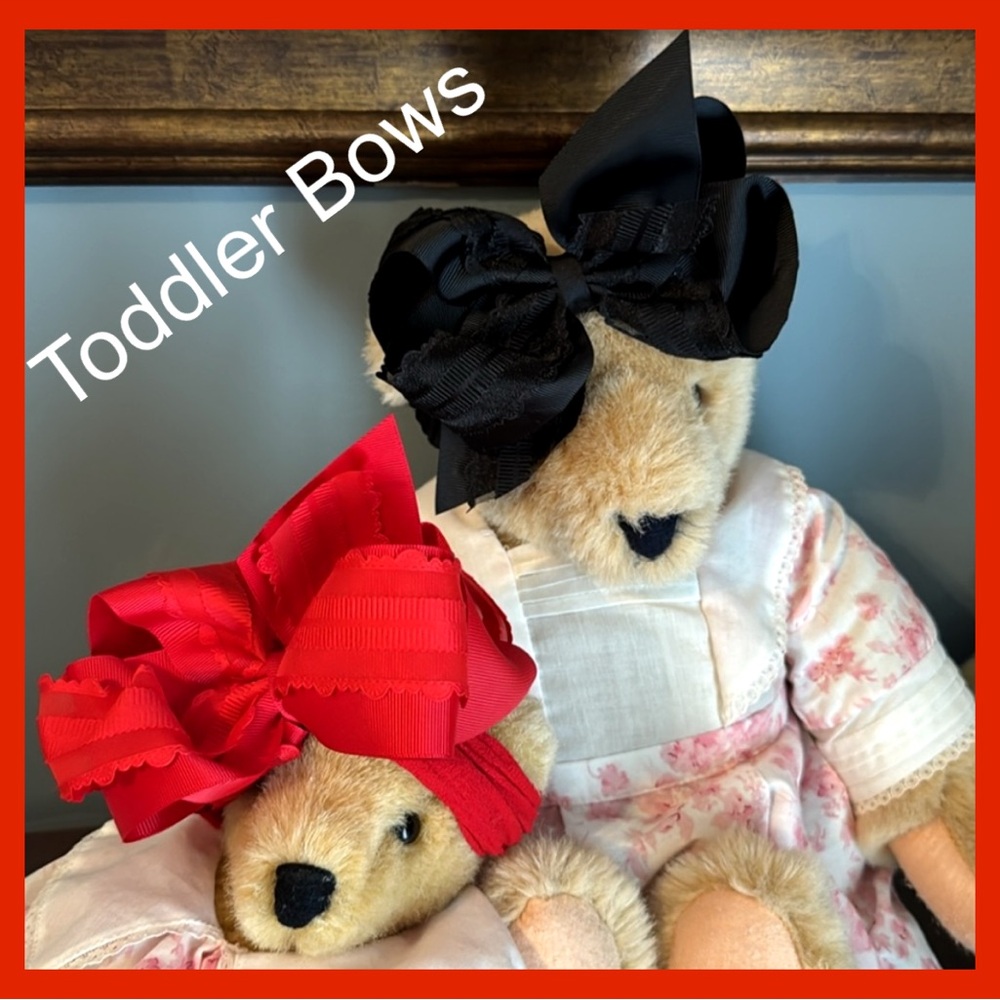 Headband Set 2 ~ Red & Black - Toddler OS